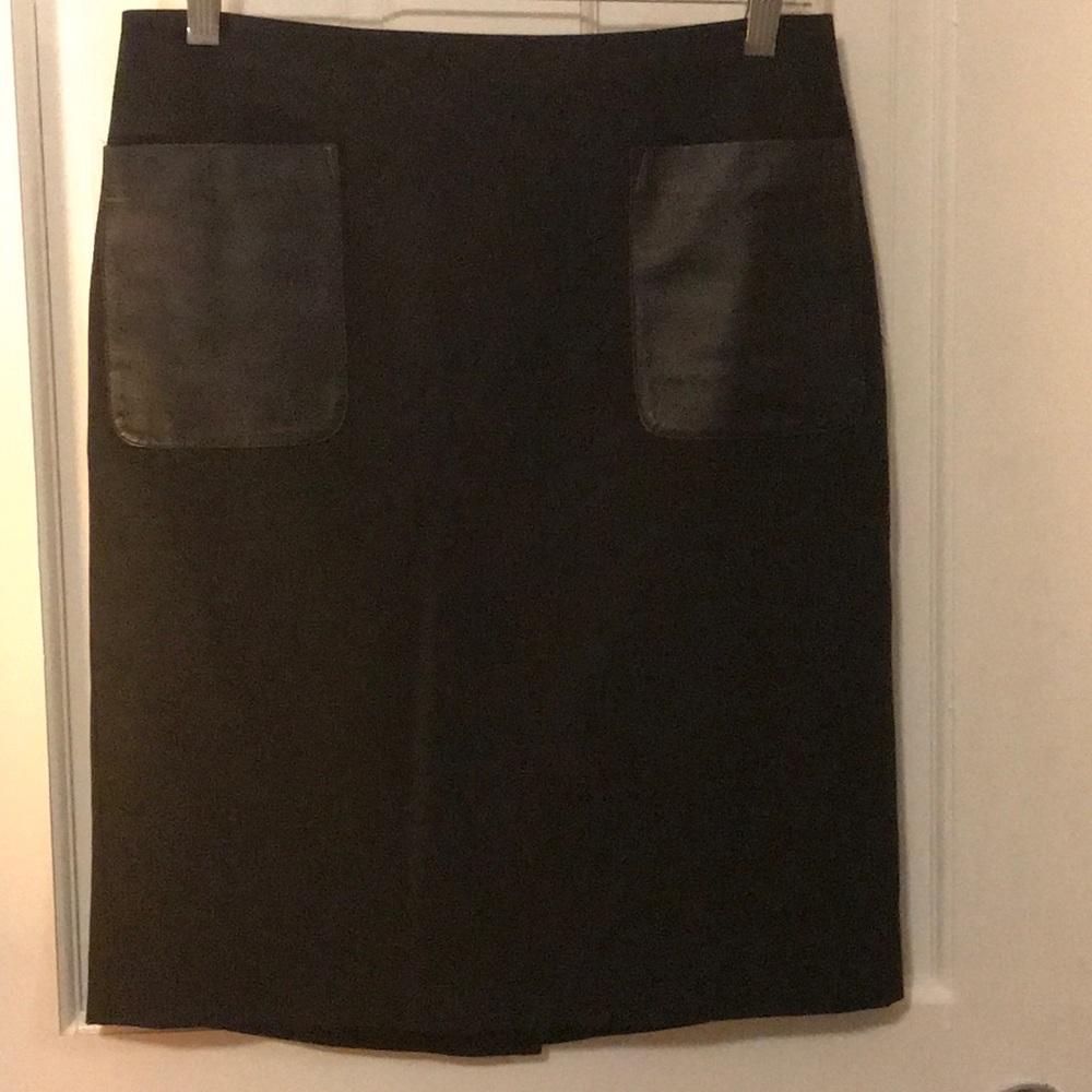Club Monaco cotton and genuine leather skirt 4